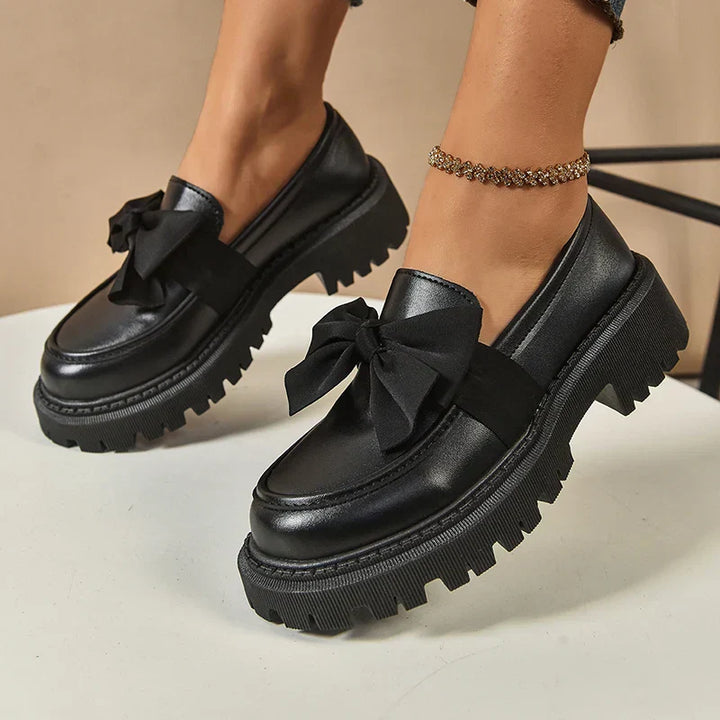 Eliza - Mocasines de plataforma con acabado brillante