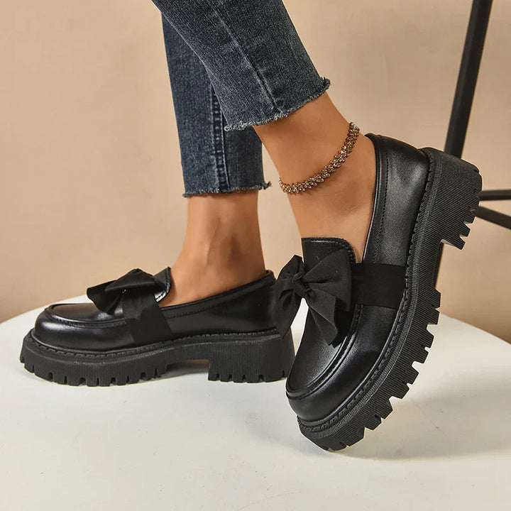 Eliza - Mocasines de plataforma con acabado brillante
