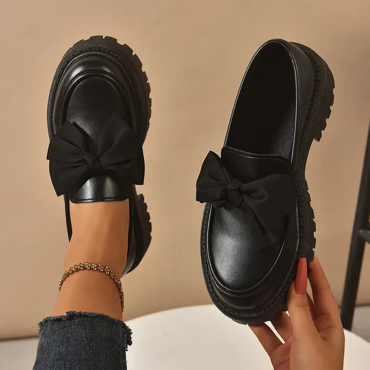 Eliza - Mocasines de plataforma con acabado brillante