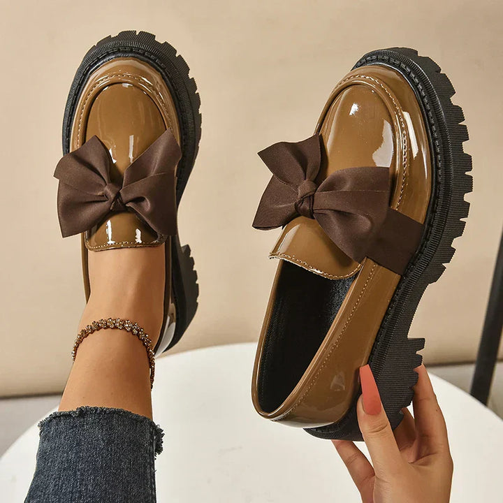Eliza - Mocasines de plataforma con acabado brillante