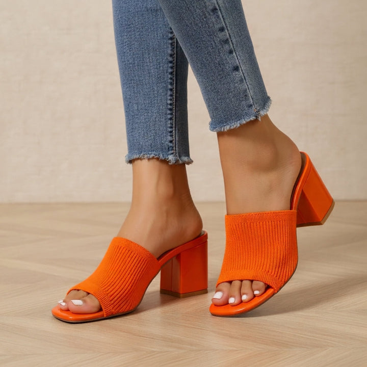Virelle - Zapatos de tacón ancho de tacto suave
