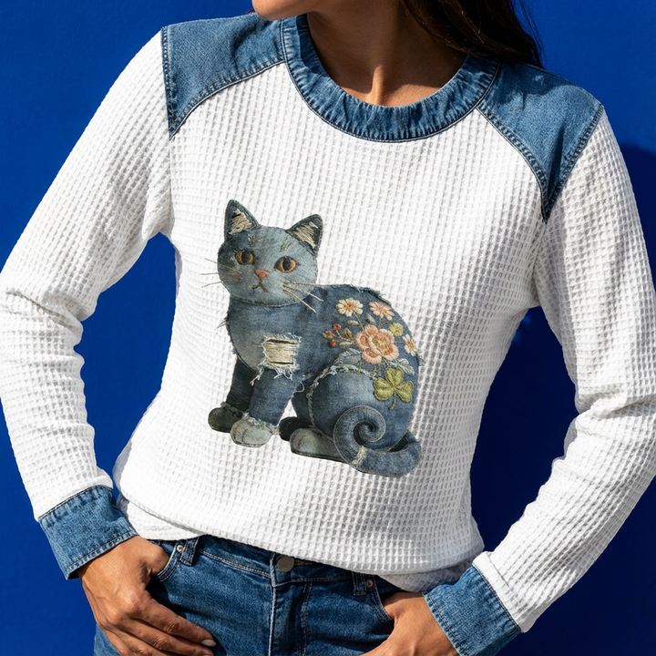 Maya - Top de patchwork de tacto suave