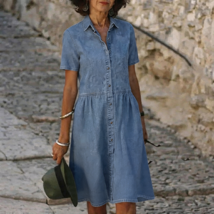 Brenna - Vestido drapeado ligero