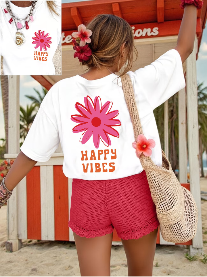Zorina - Playera con estampado floral suave al tacto para tallas grandes