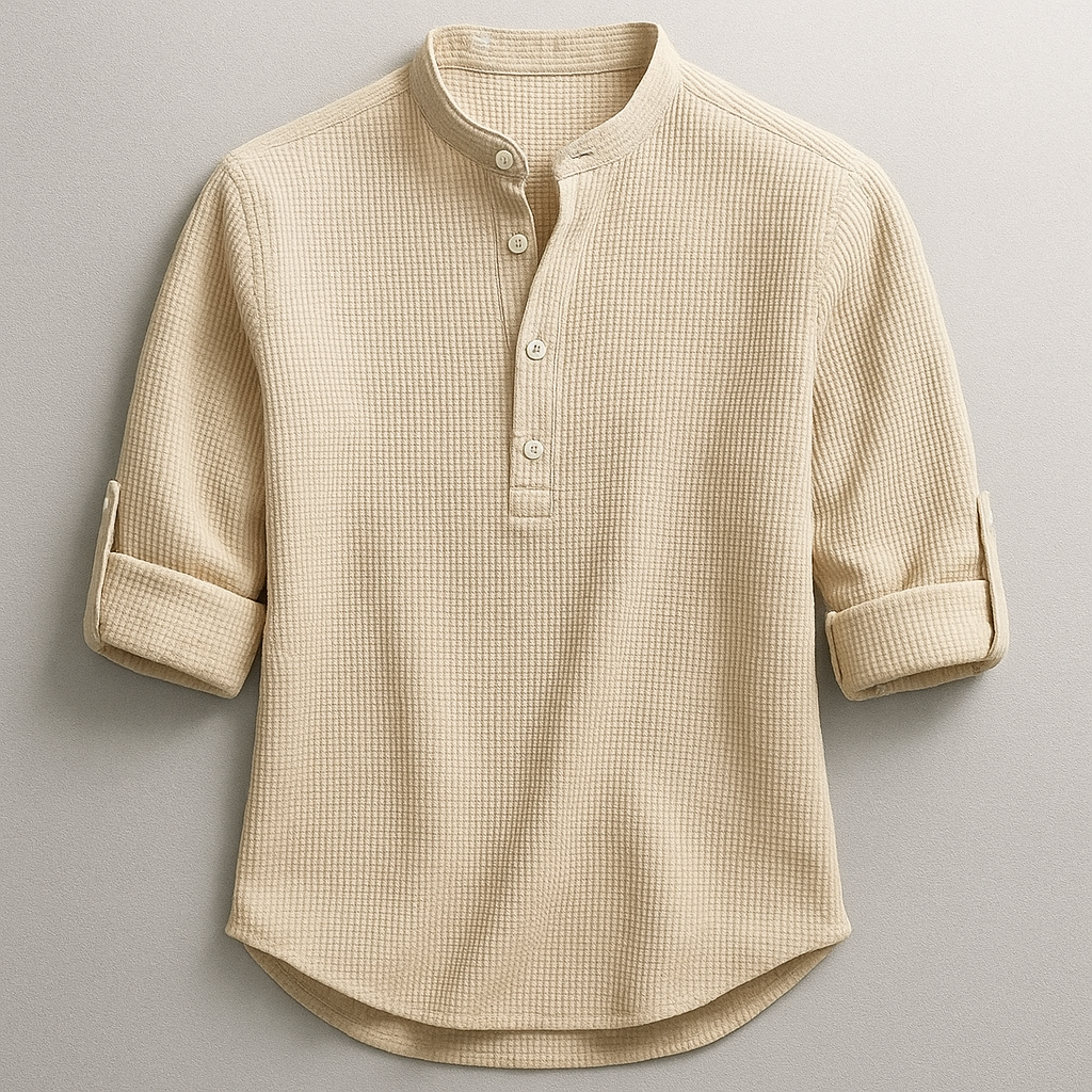 Thorne - Camisa de botones de tacto suave