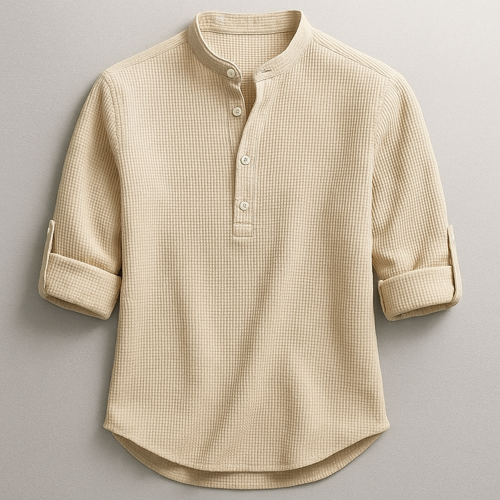 Thorne - Camisa de botones de tacto suave
