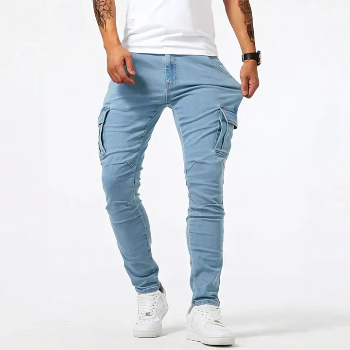 Darnic - Jeans cargo premium con stretch