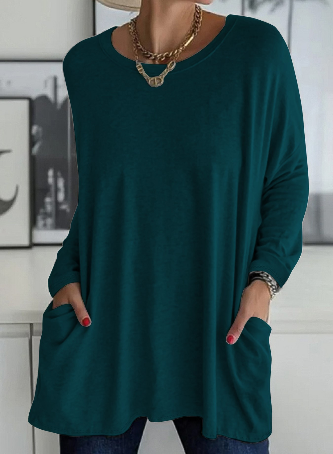 Orlanara - Blusa Tipo Túnica Casual Estilosa
