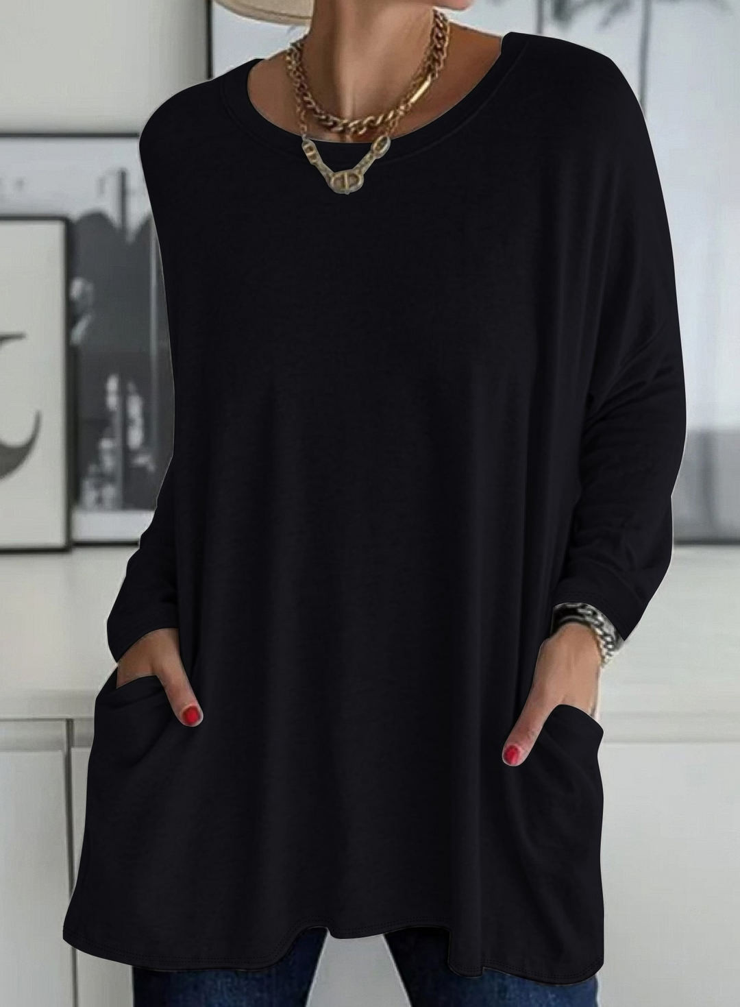 Orlanara - Blusa Tipo Túnica Casual Estilosa
