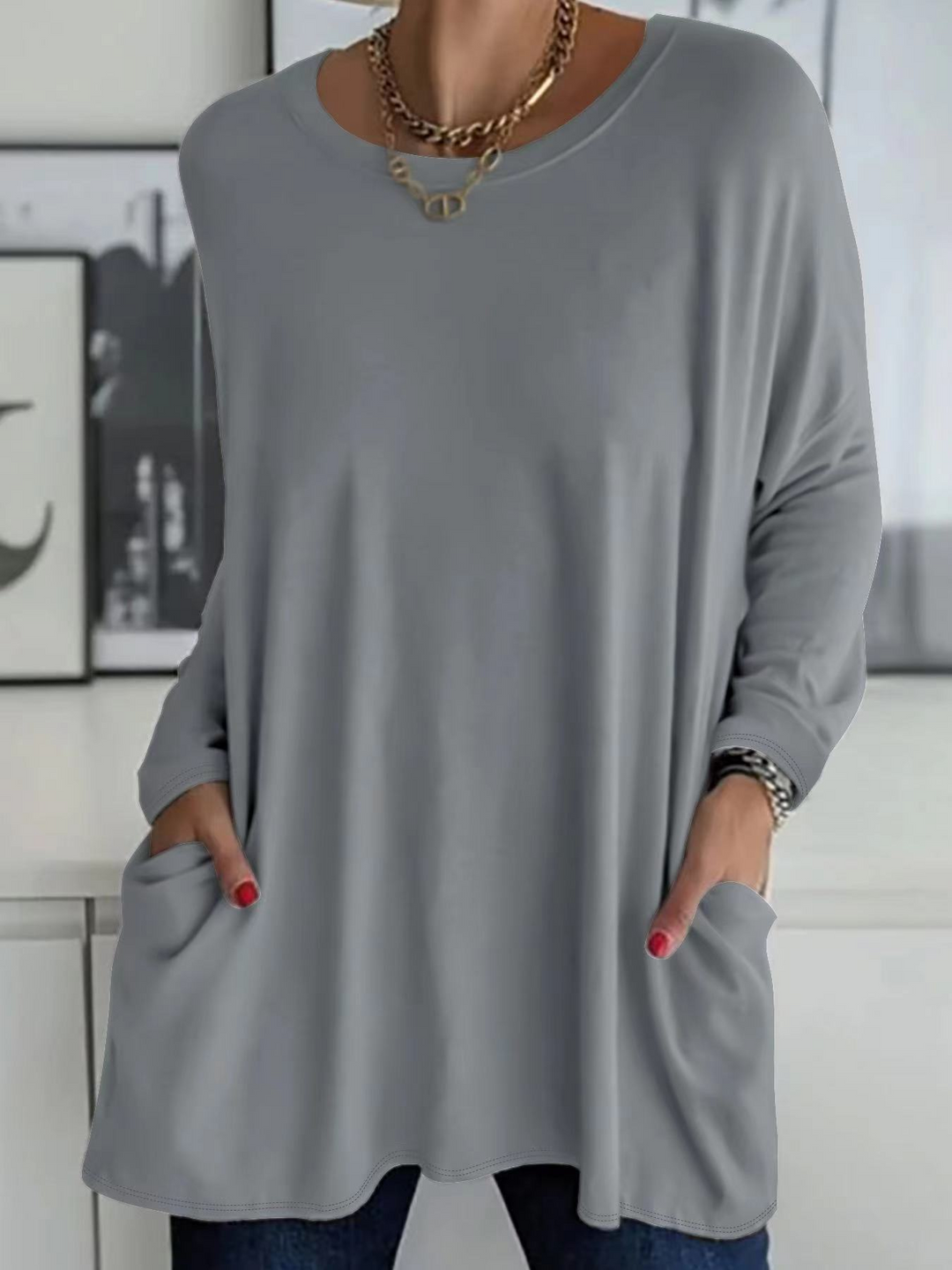 Orlanara - Blusa Tipo Túnica Casual Estilosa