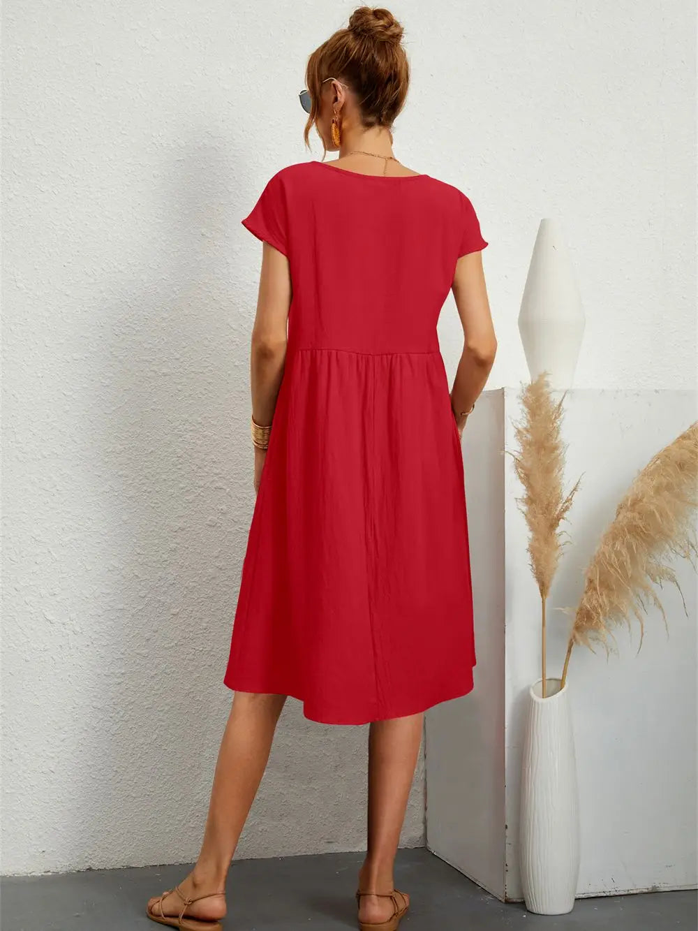 Avenyra - Vestido con bolsillos de tacto suave