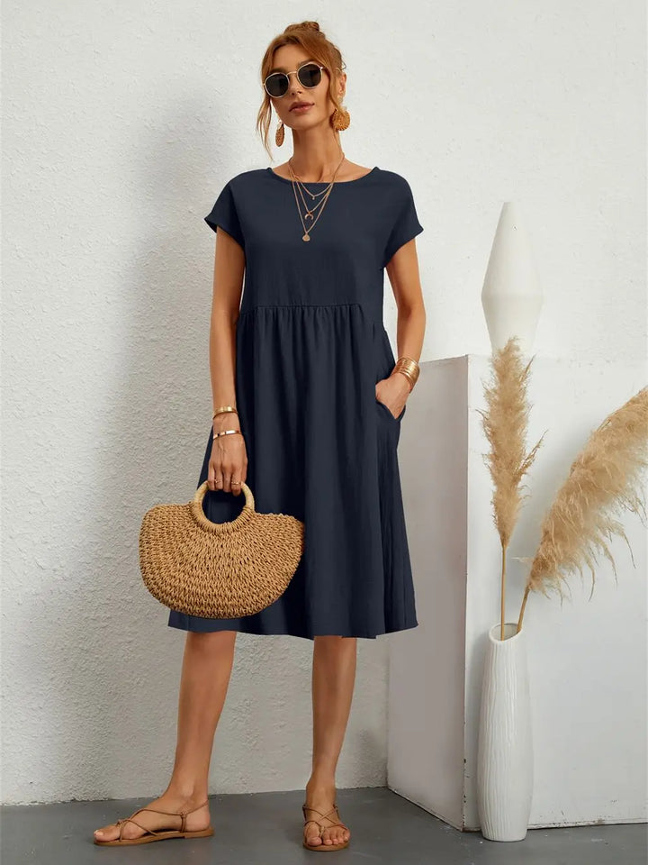 Sage – Vestido informal de bolsillo