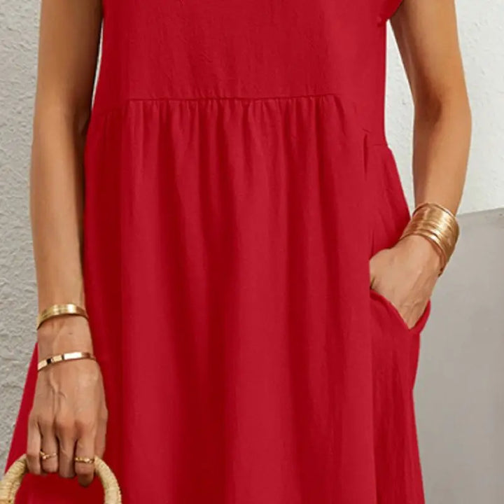 Sage – Vestido informal de bolsillo