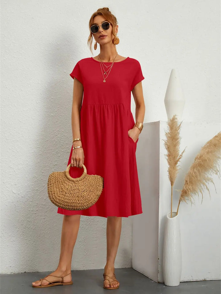 Sage – Vestido informal de bolsillo