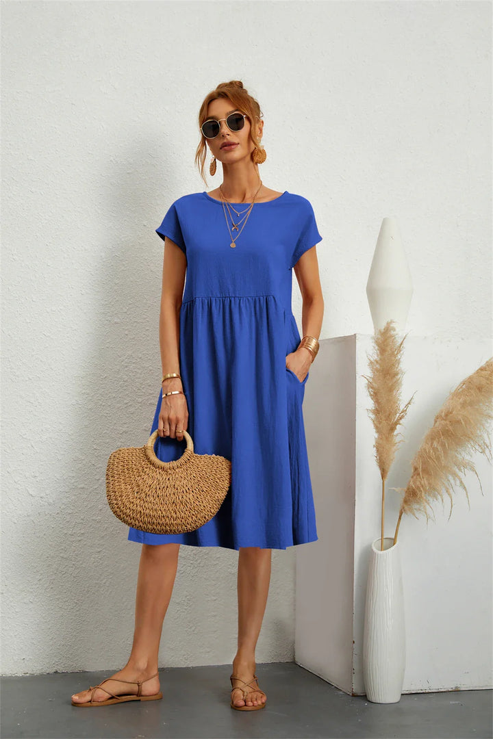 Sage – Vestido informal de bolsillo