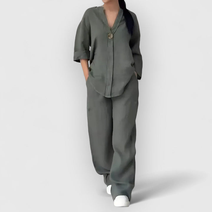 Leona - Conjunto de dos piezas casual elegante