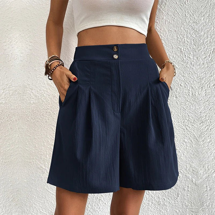 Halia - Shorts de tiro alto con tacto suave