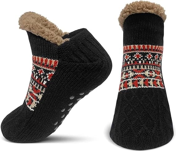 Zailora - Calcetines antideslizantes forrados de piel