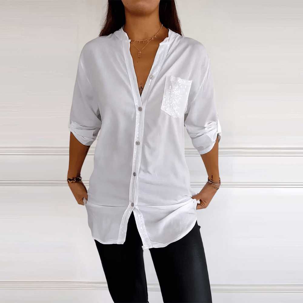 Keviya - Camisa abotonada de tacto suave