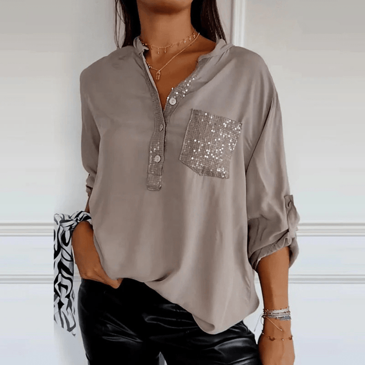 Keviya - Camisa abotonada de tacto suave