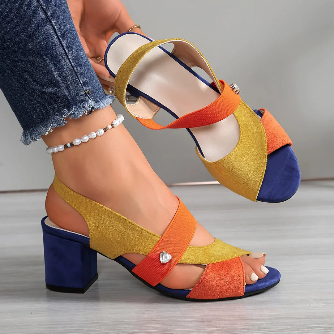 Lurene - Tacones de tacón ancho acolchados