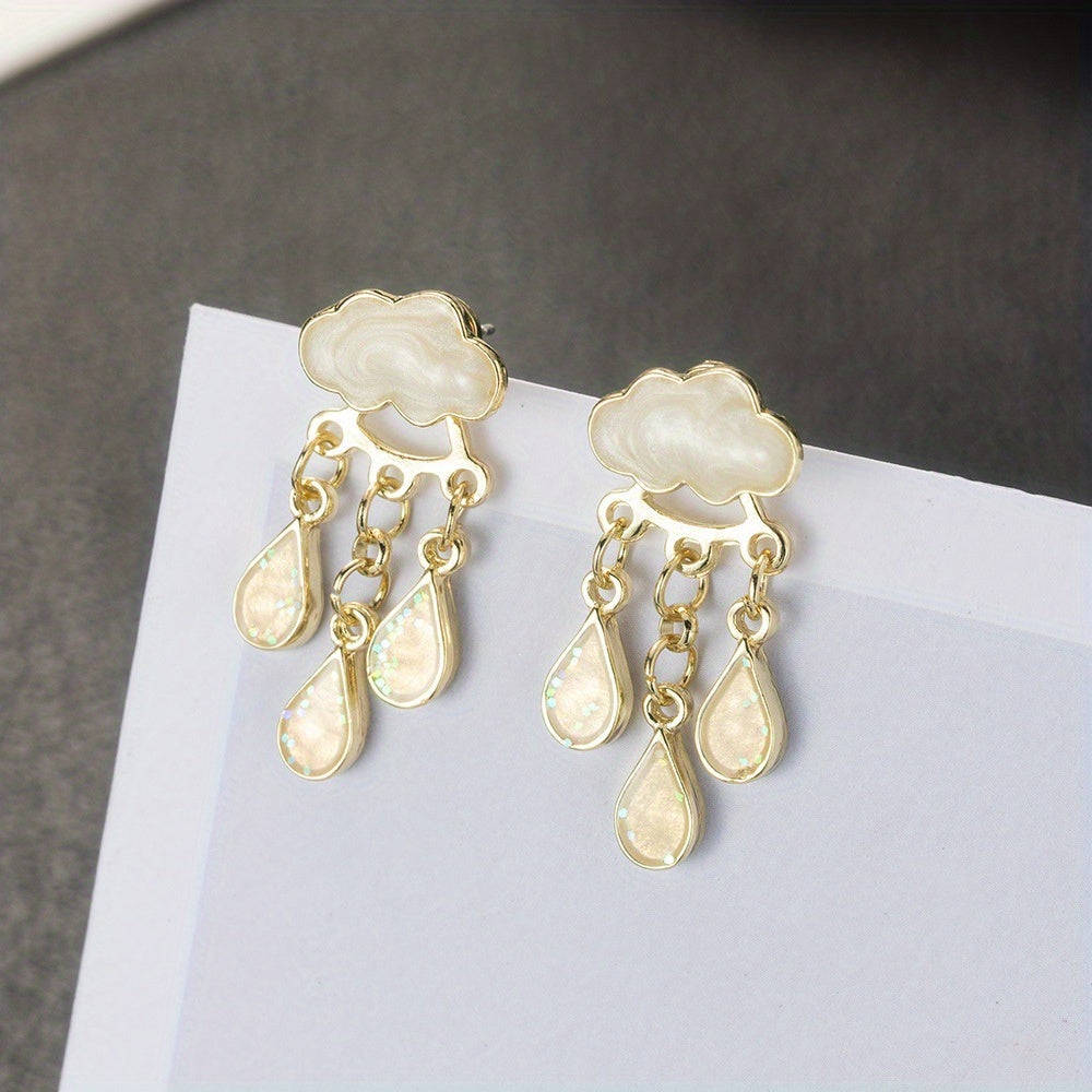 Virginia - Aretes con dije de gota de lluvia