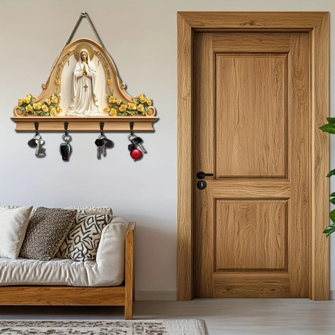 Marialis – Llavero de madera con la Virgen María