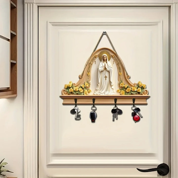 Marialis – Llavero de madera con la Virgen María