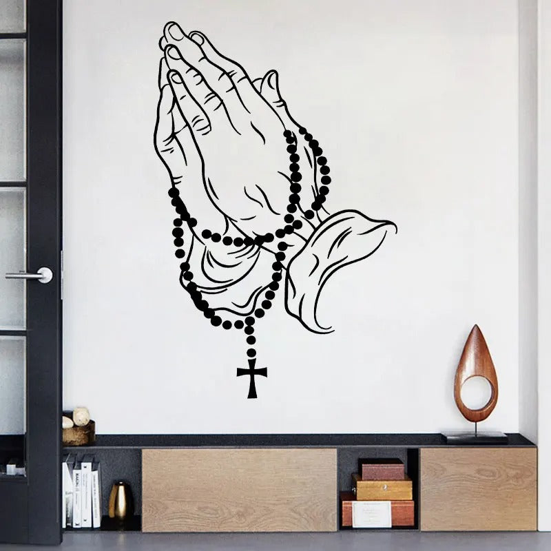 Orantis – Adhesivo decorativo para pared «Manos en oración»