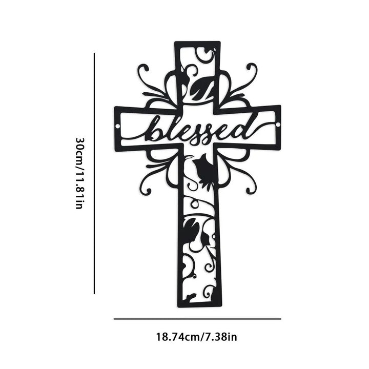 BlessedCross – Cruz metálica de pared «Blessed»