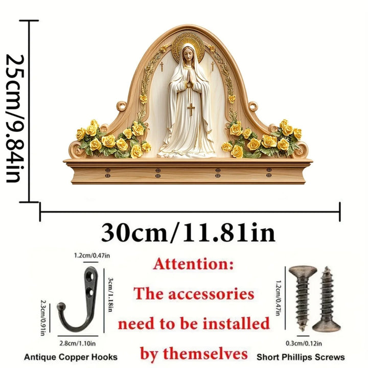 Marialis – Llavero de madera con la Virgen María