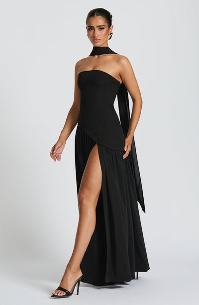 Rynellea - Vestido de noche elegante sin tirantes
