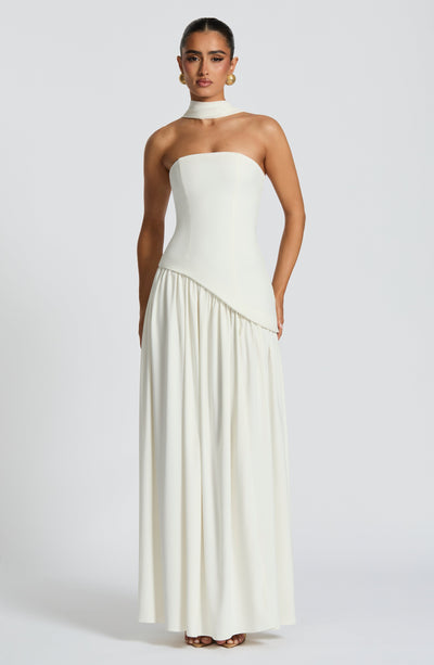 Rynellea - Vestido de noche elegante sin tirantes