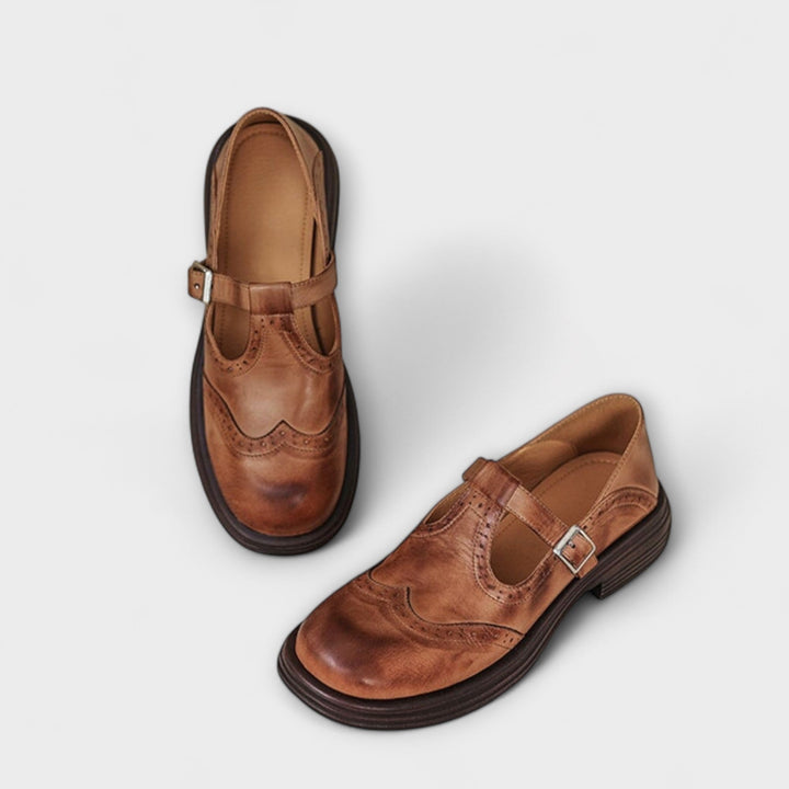 Elizabeth - elegantes merceditas de piel