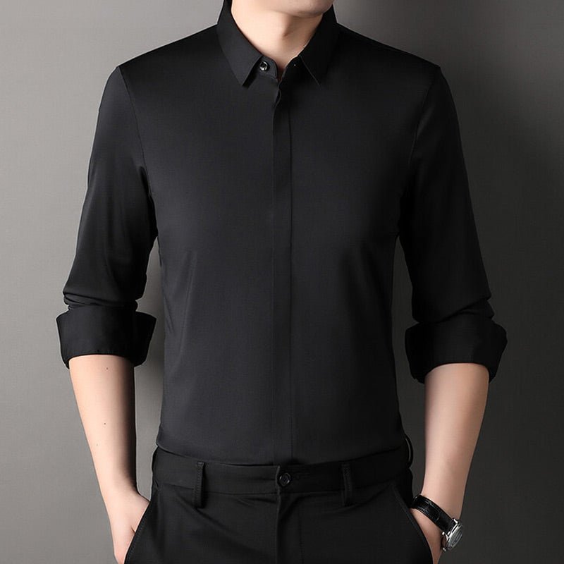 Halvric - Camisa elástica antiarrugas