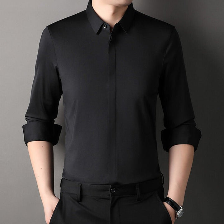 Halvric - Camisa elástica antiarrugas