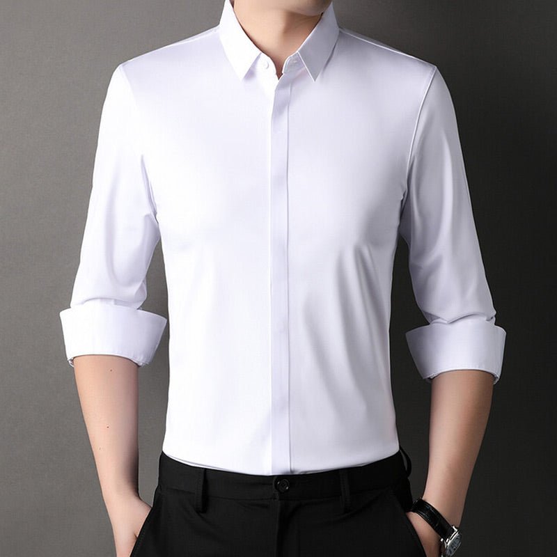 Halvric - Camisa elástica antiarrugas