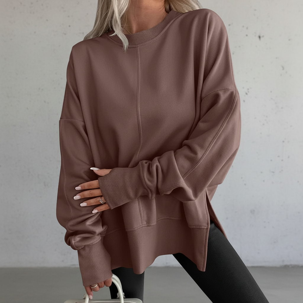 Zolia - Sudadera oversize de tacto suave