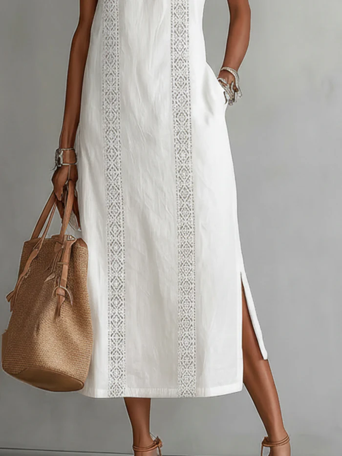 Brena - Vestido midi de lino fresco