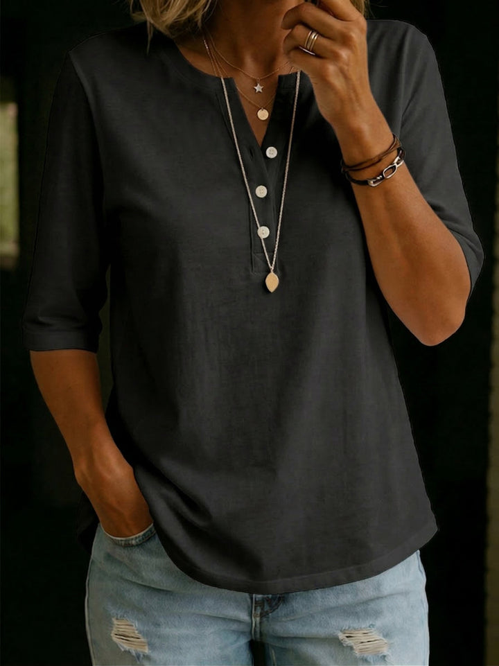 Brianna - Blusa casual con detalle de botones