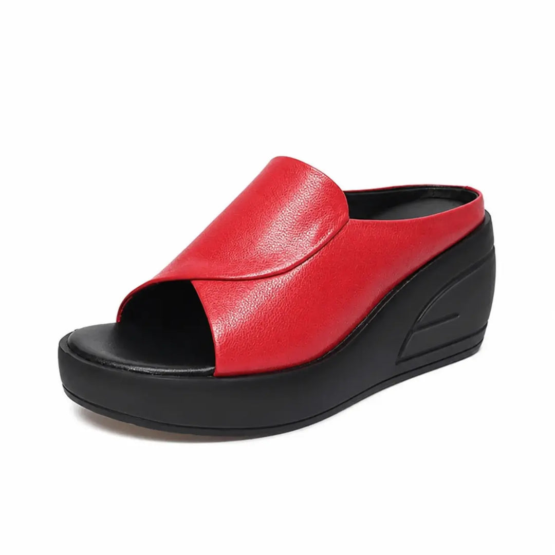 Eloise - mule de cuña acolchada