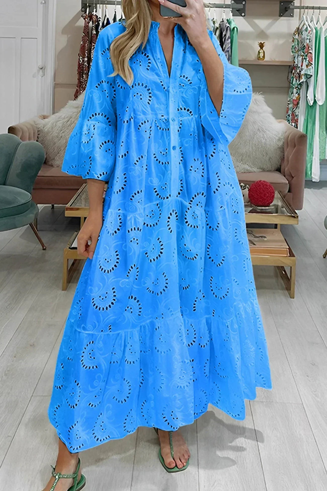 Kylie - Maxivestido bordado