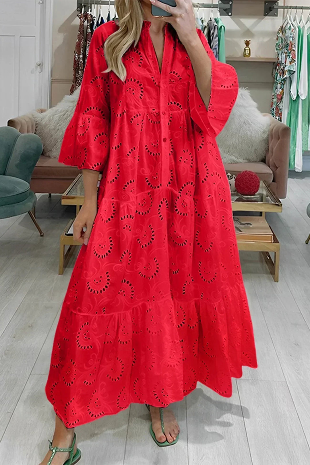 Kylie - Maxivestido bordado