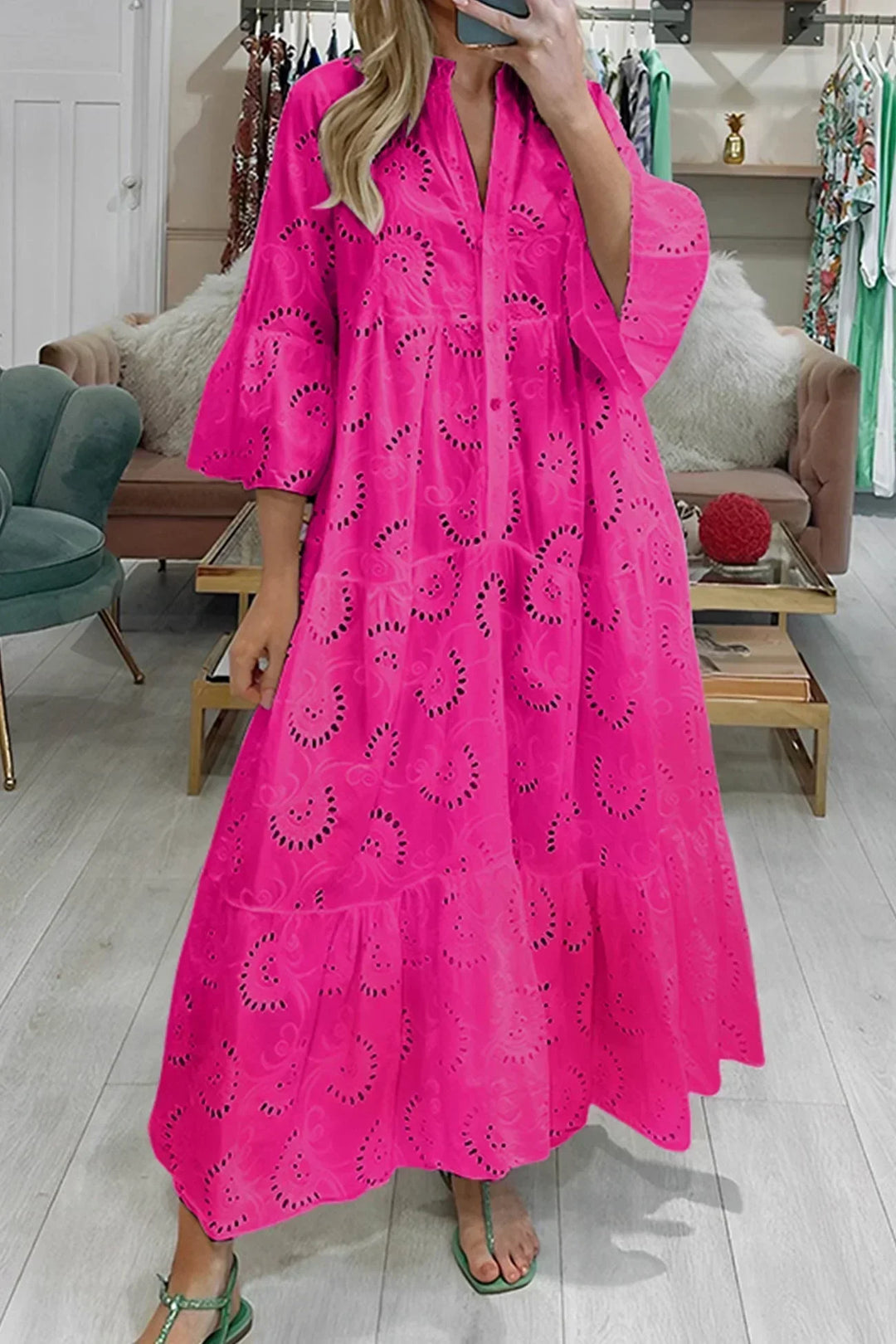 Kylie - Maxivestido bordado