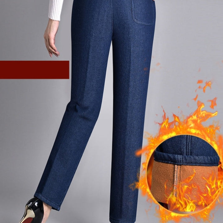 Teliraen - Jeans de corte recto con tacto suave