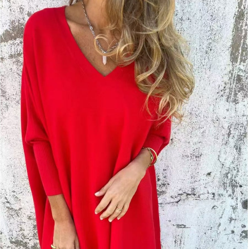 Nalyn - Top con escote en V de tacto suave