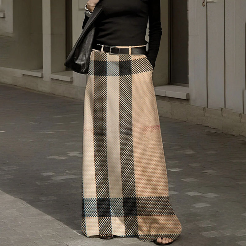 Sorellia - Falda maxi de corte en A y tacto suave