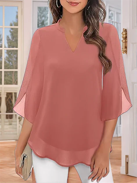 Zanyelle - Blusa con capa de tacto suave