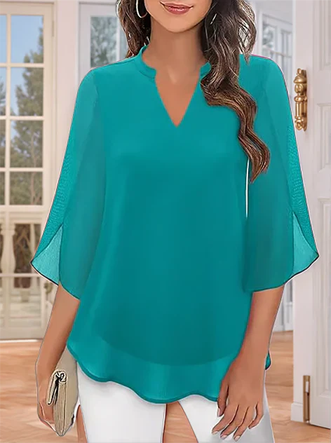 Zanyelle - Blusa con capa de tacto suave