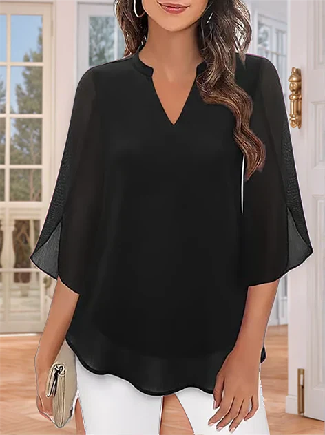 Zanyelle - Blusa con capa de tacto suave